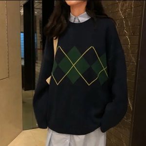 Preppy Argyle Sweater